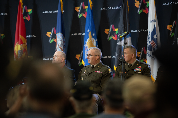 MN Dept. of Veterans Affairs Comm. Brad Lindsay, VWC Dir. Maj. Gen. Ed Chrystal, Jr., Maj.Gen. Menke